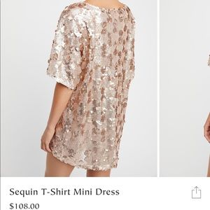sequin t shirt mini dress